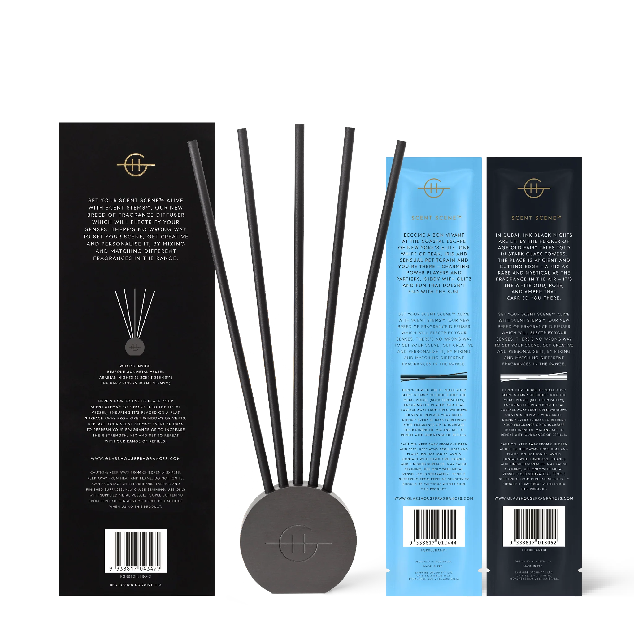 Glasshouse The Hamptons & Arabian Nights Liquidless Diffuser Duo