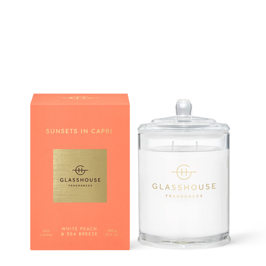 Glasshouse Sunsets In Capri Candle