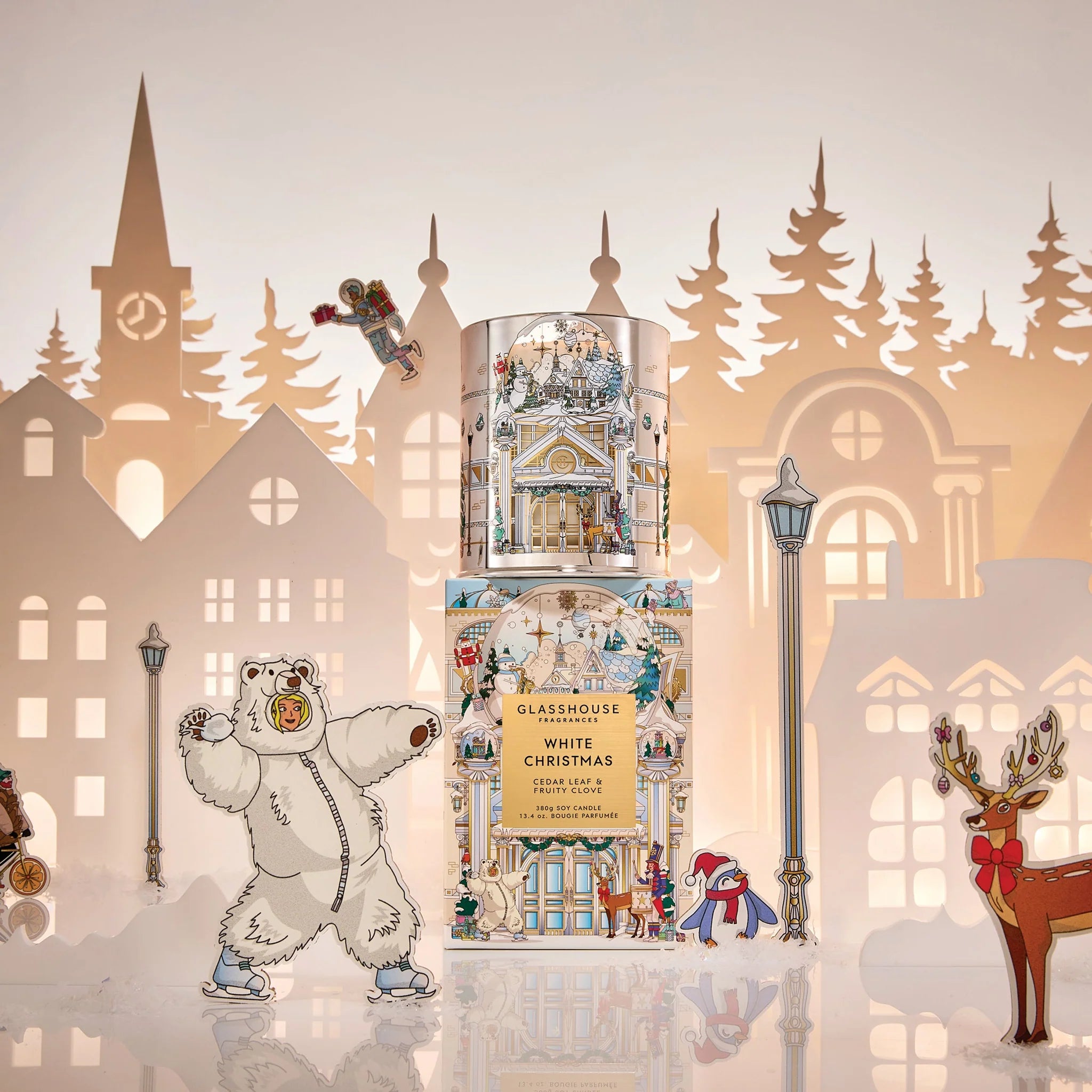 White Christmas Boxed Candle