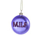 Purple MILF Glass Ornament