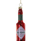 Red Hot Sauce Glass Ornament