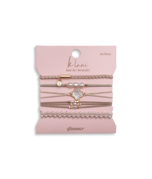 "Glimmer" Accent Hair Tie Bracelets