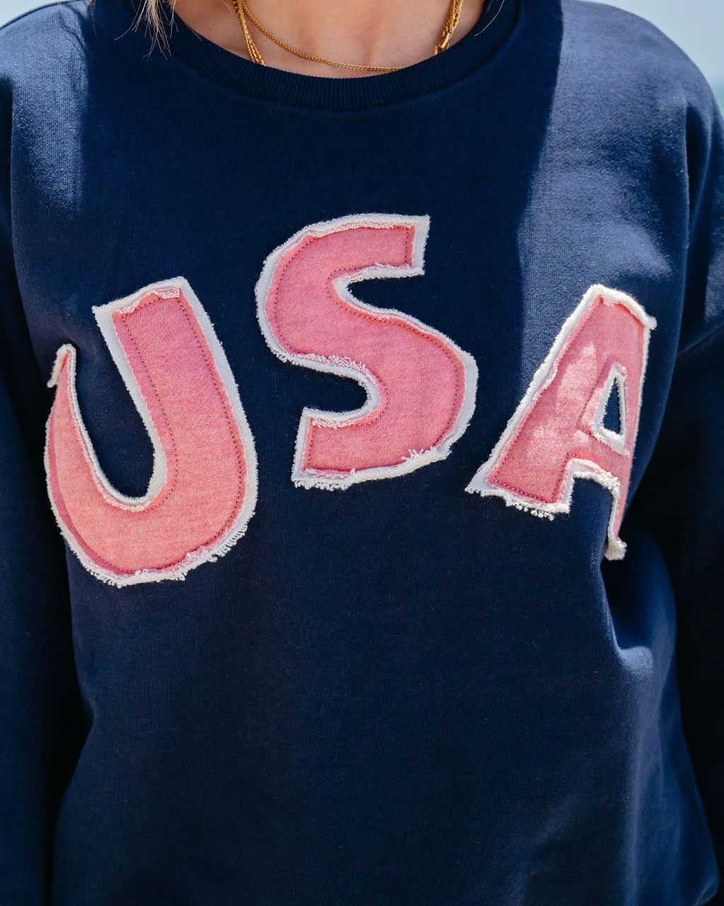 USA Patchwork Pullover