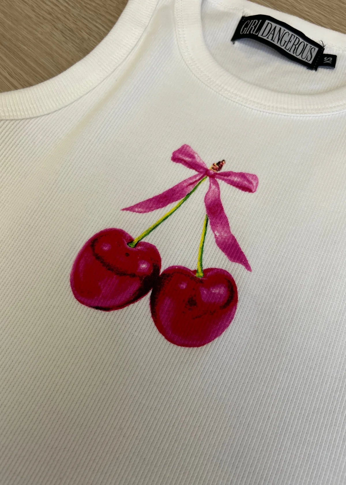 Parisian Cherries Ribbed Tank