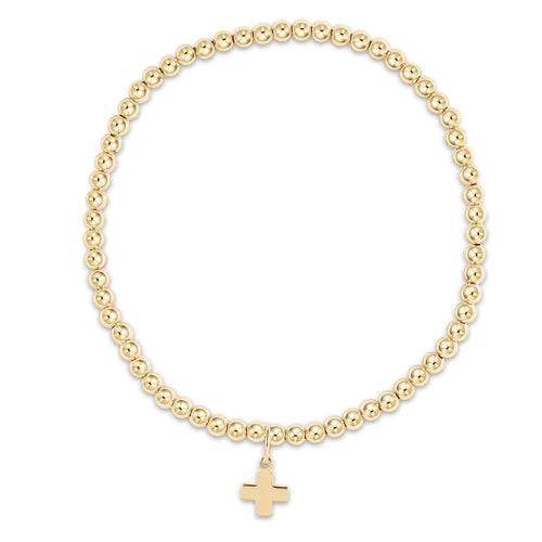 enewton Classic Gold Signature Cross Charm Bracelet