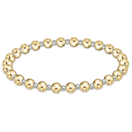 Enewton Mixed Metal Grateful Pattern 5mm Bead Bracelet