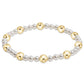 Enewton 4mm Pearl Sincerity Pattern 6mm Gold Bead Bracelet