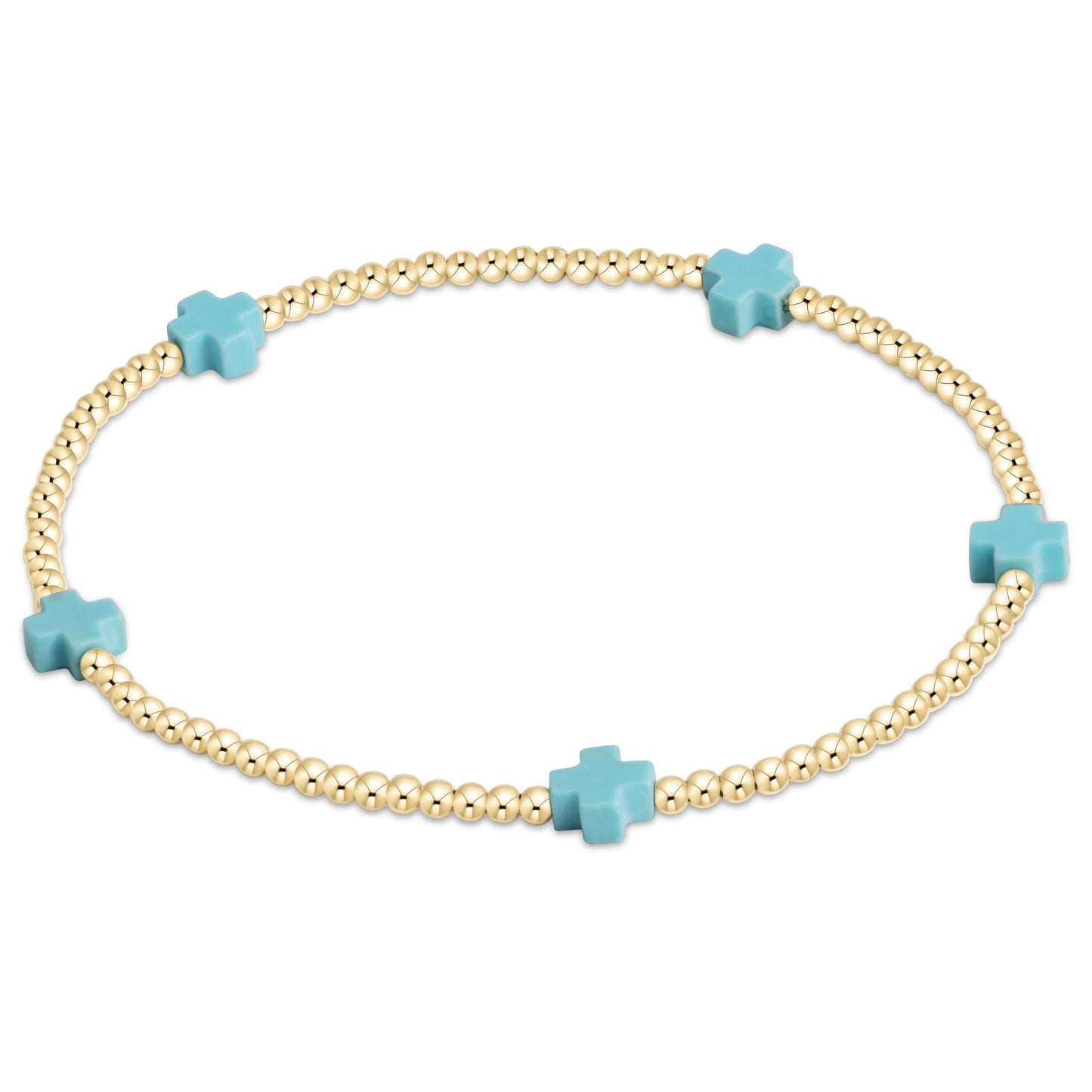 enewton Signature Cross Small 2mm Gold Bracelet