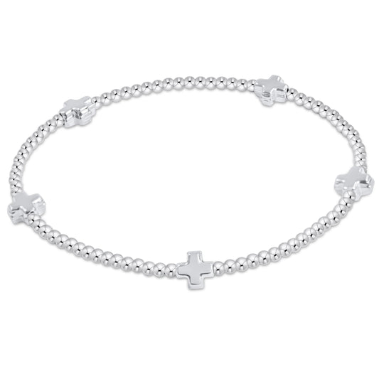 enewton Signature Small Cross 2mm Sterling Bracelet