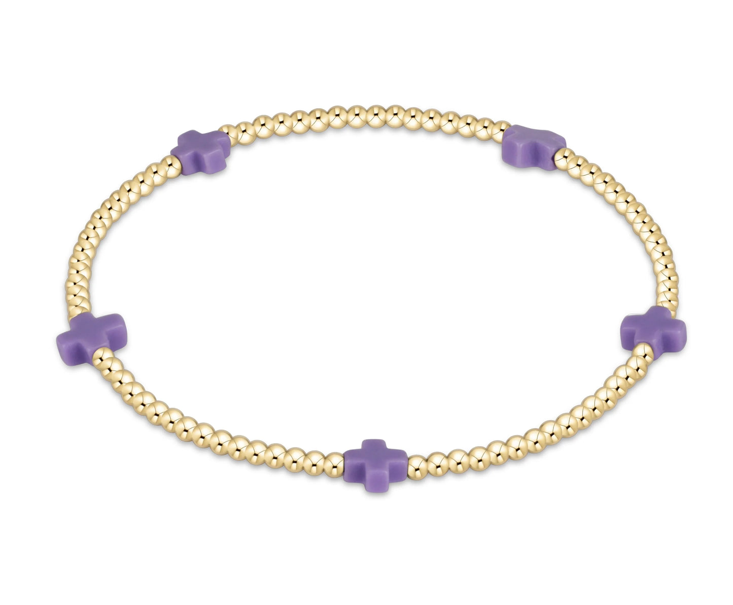 enewton Signature Cross Small 2mm Gold Bracelet