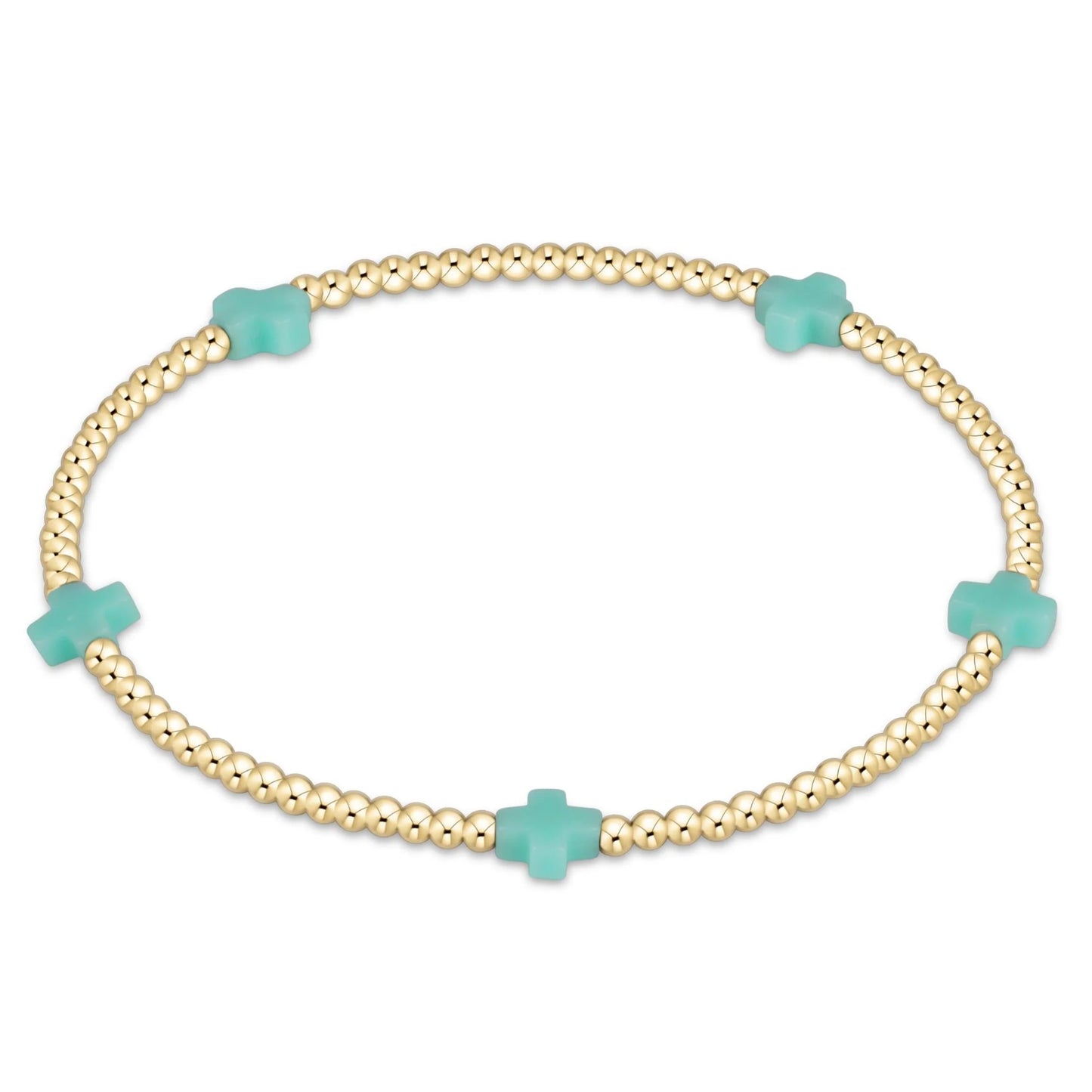 enewton Signature Cross Small 2mm Gold Bracelet