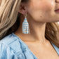 James Light Blue Stripes Mini Gold Hoops