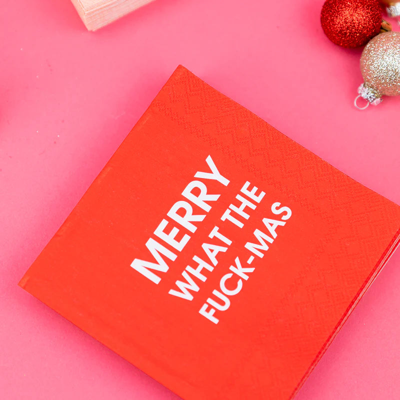 Merry What The F-Mas Cocktail Napkins