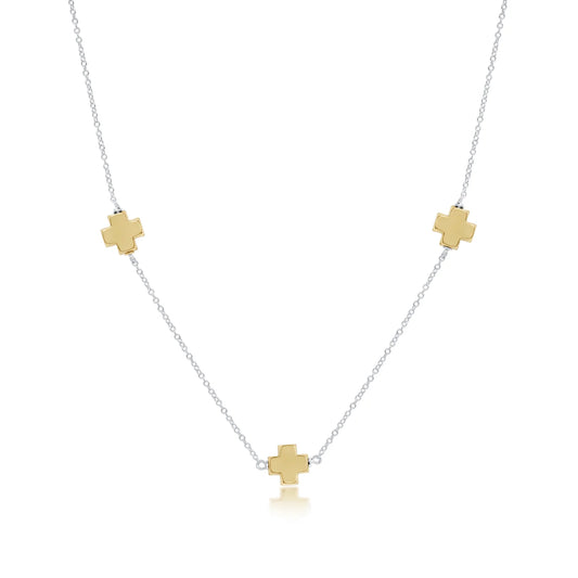 Enewton Signature Cross Simplicity Mixed Metal Necklace