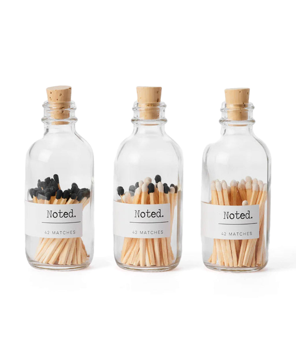 Noted Matches in Glass Bottle