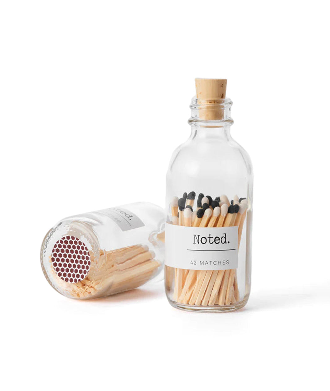 Noted Matches in Glass Bottle