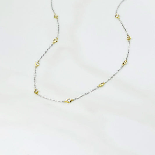 Two Tone Cable Link Necklace