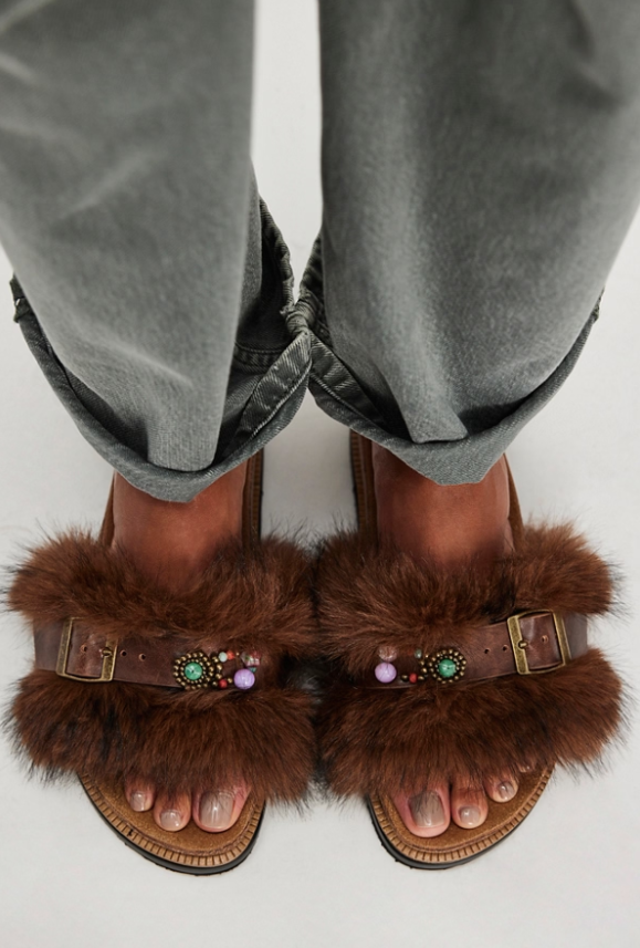 FP Frankie Faux Fur Slide