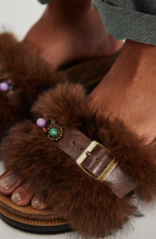 FP Frankie Faux Fur Slide