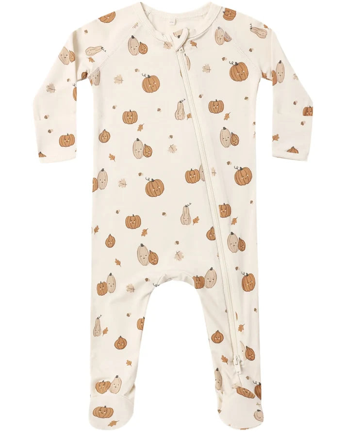 Quincy Mae Bamboo Zip Footie