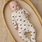 Quincy Mae Bamboo Zip Bats Footie