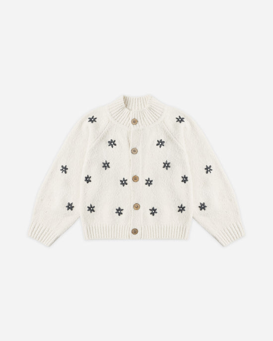 Tulip Cardigan Midnight Daisies