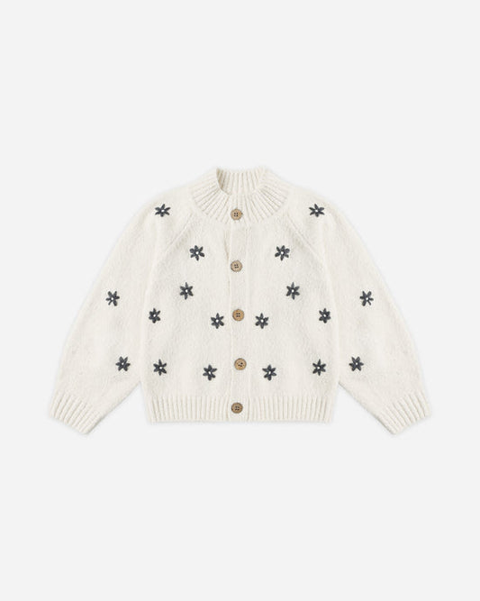 Tulip Cardigan Midnight Daisies
