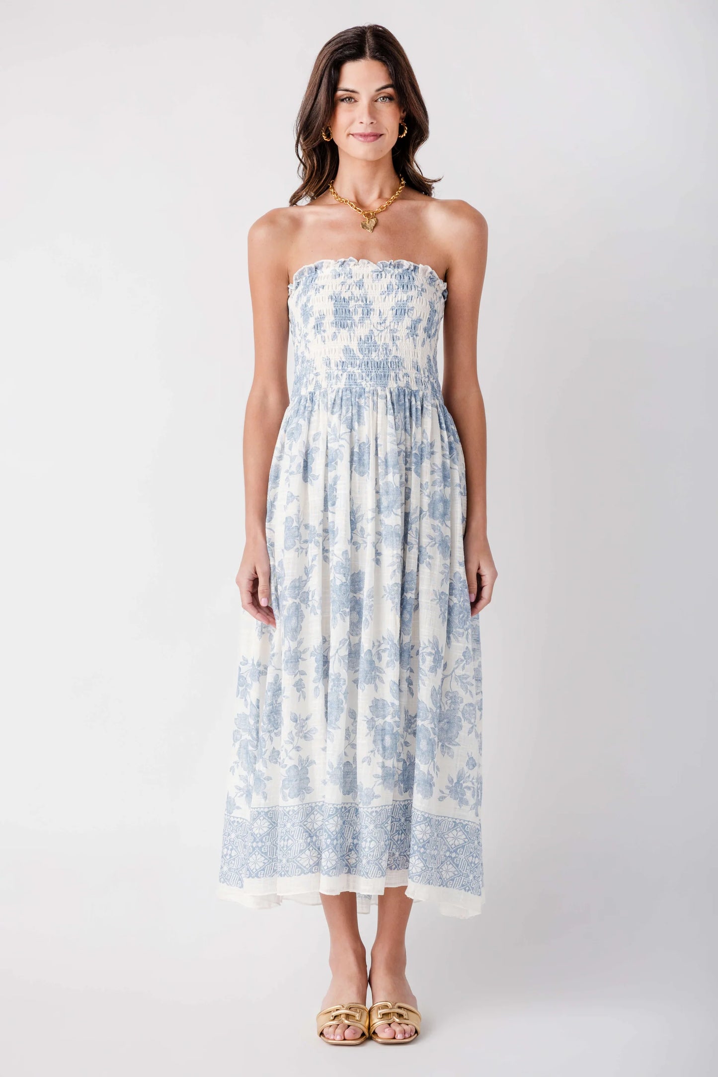 Solena Flora Smocked Dress