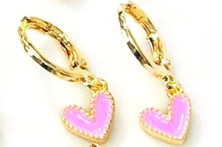 Textured Heart Earrings