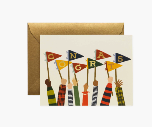 Congrats Pennants Blank Card