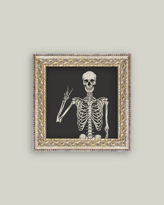 Peace Skeleton Framed Art