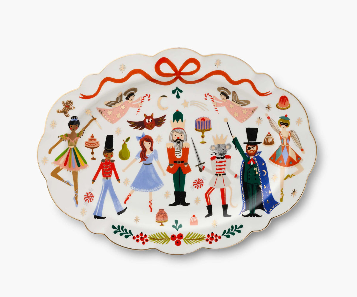 Holiday Nutcracker Porcelain Tray