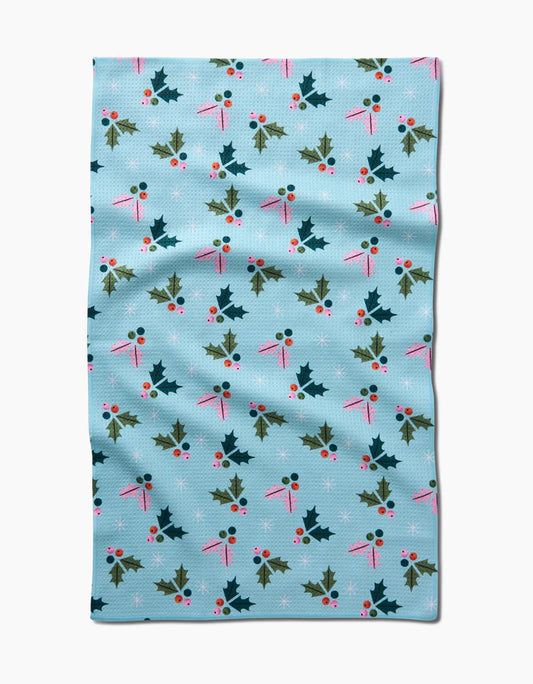 Geometry Berries Mint Tea Towel