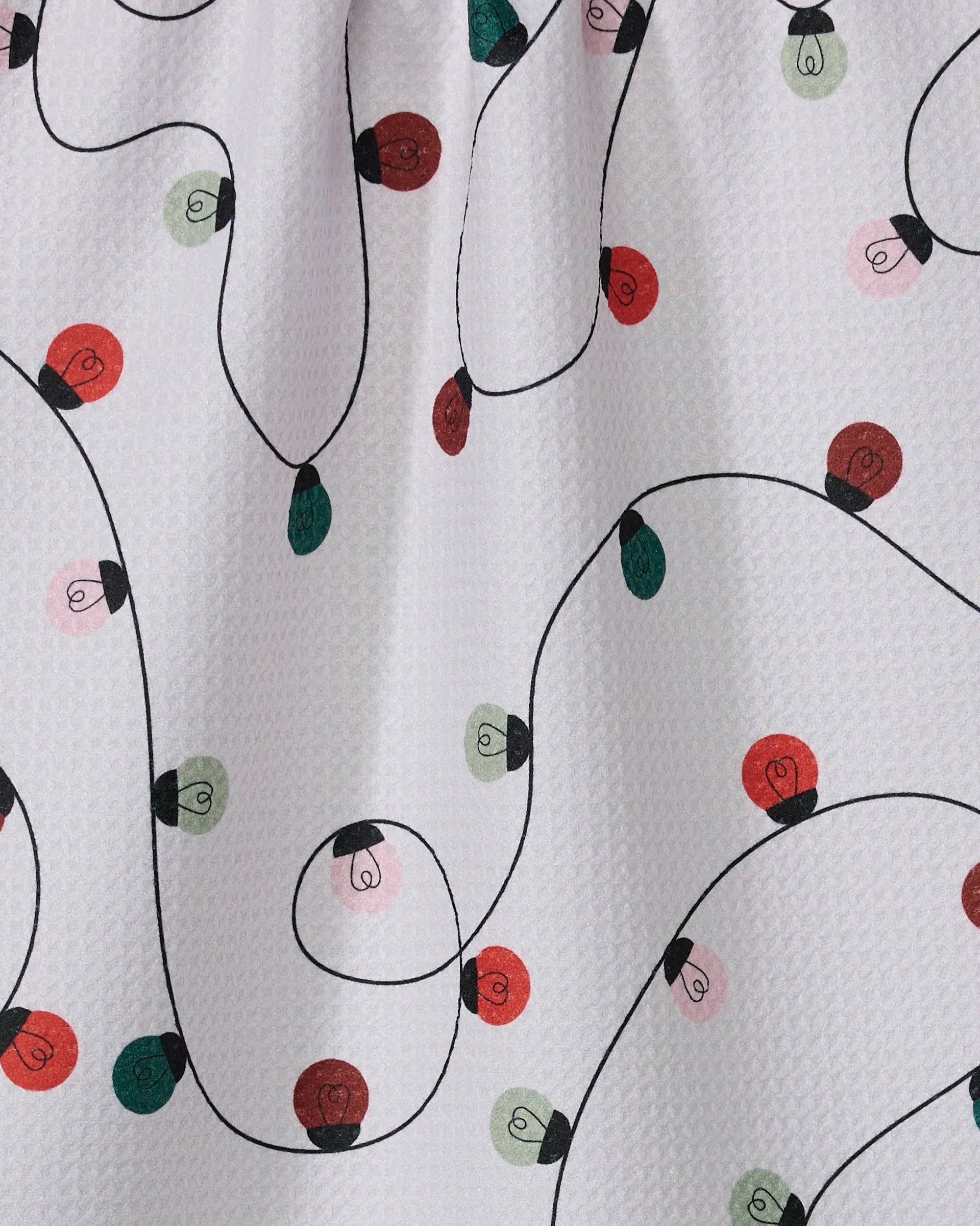 Geometry Holiday Lights Tea Towel
