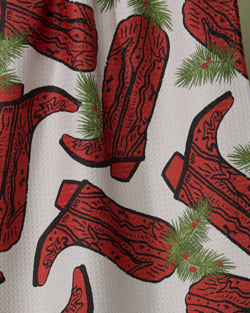 Geometry Rodeo Red Tea Towel