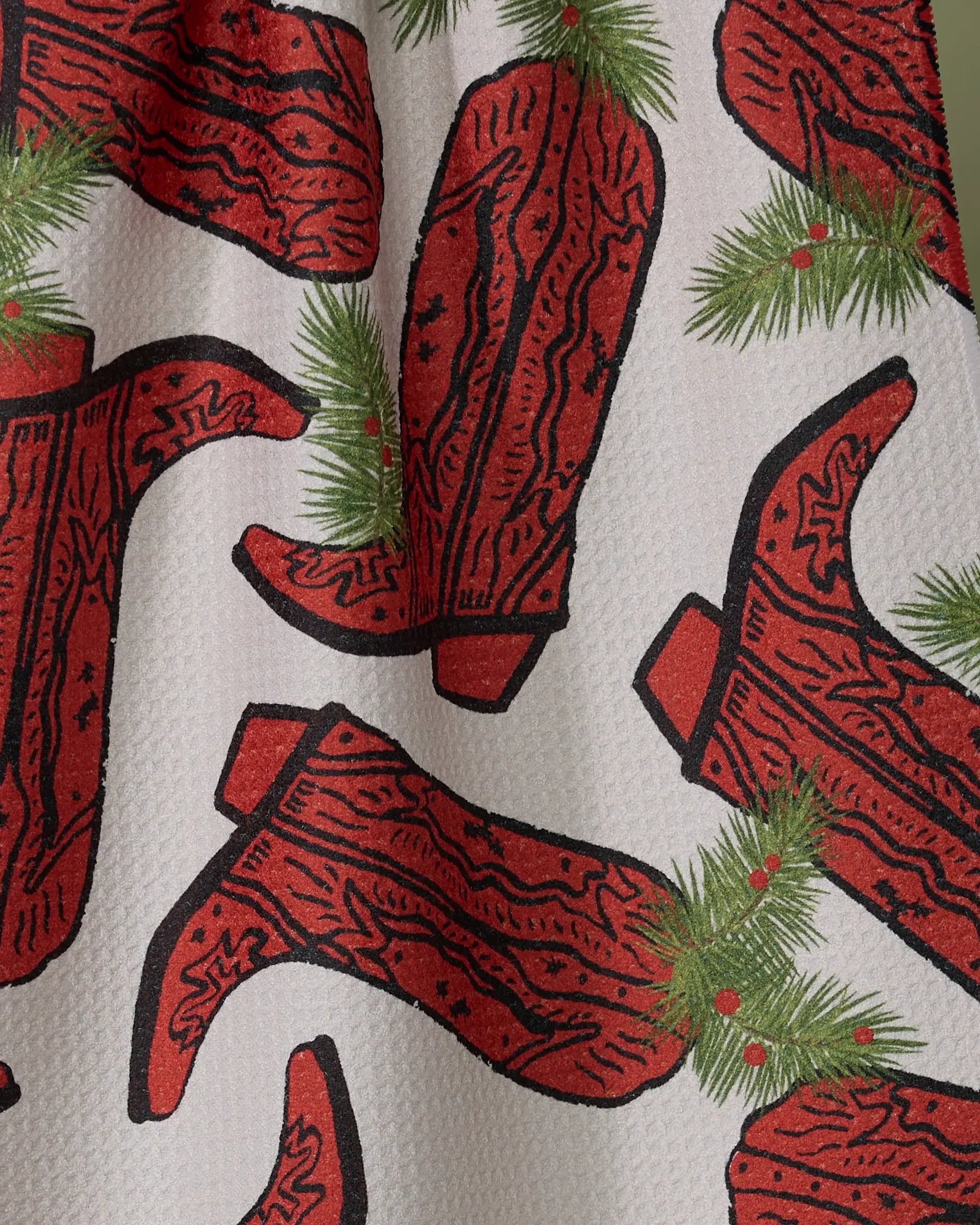 Geometry Rodeo Red Tea Towel