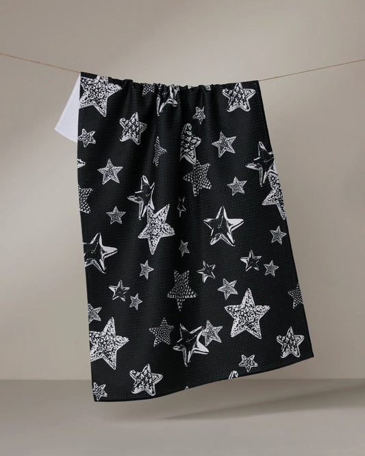 Geometry Sparkling Night Tea Towel