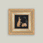 Two Hares On Black Art Piece