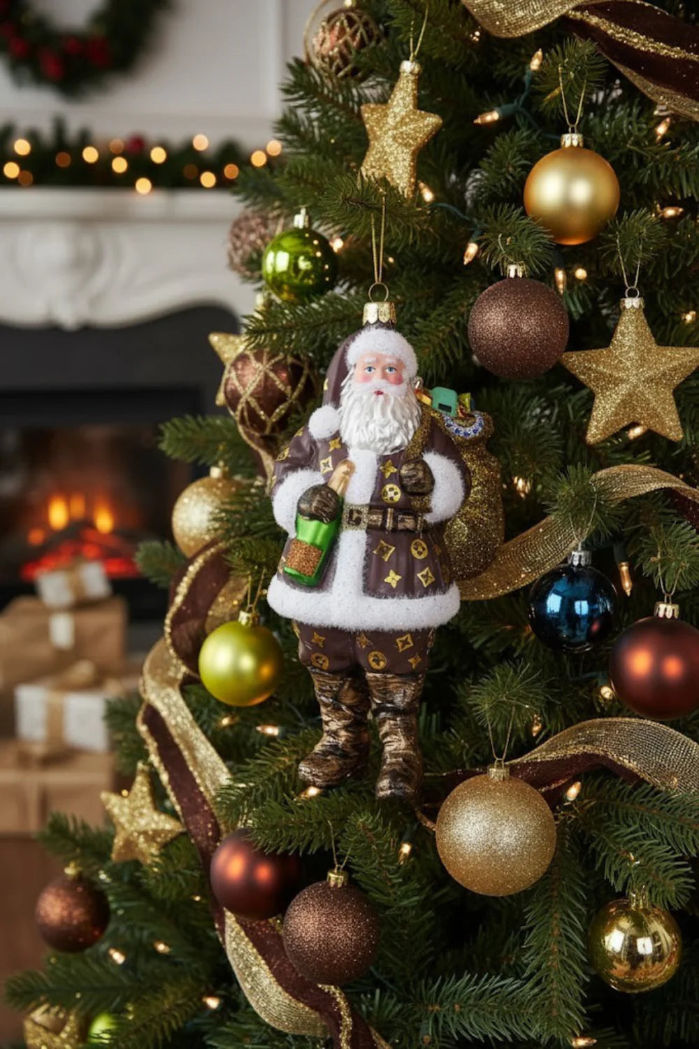 Louis V Santa Ornament