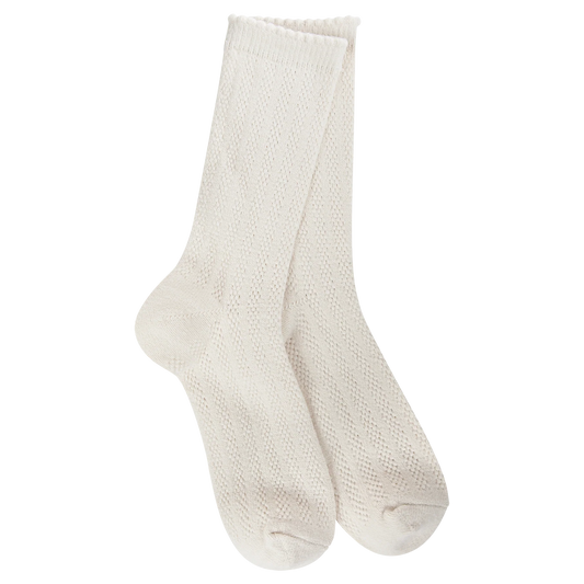 World's Softest Socks- Weekend Pointelle Crew