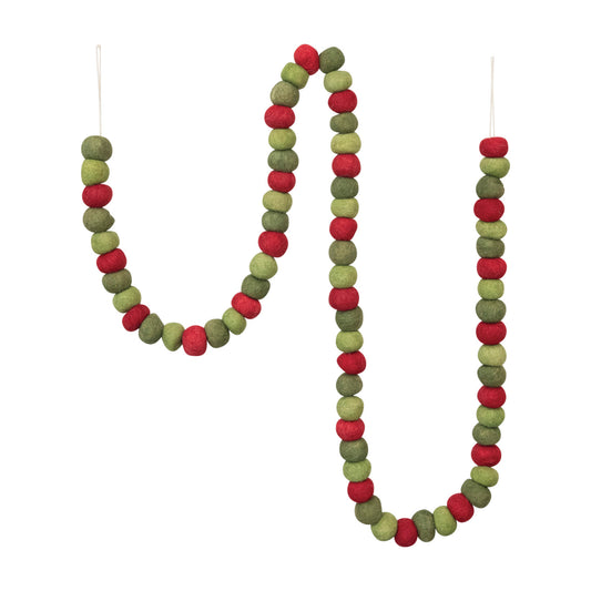 Red + Green Wool Garland