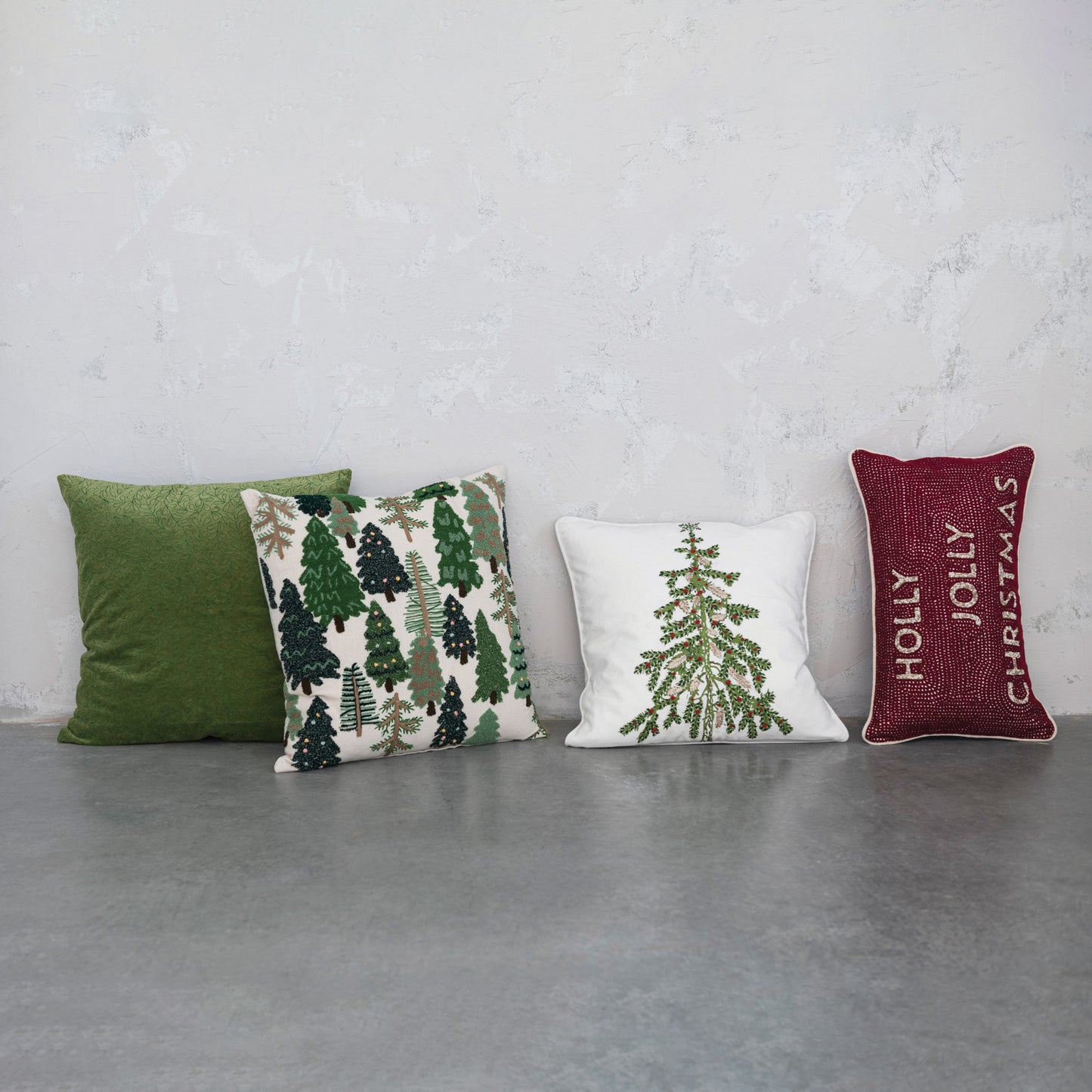 French Knots + Trees Pillow