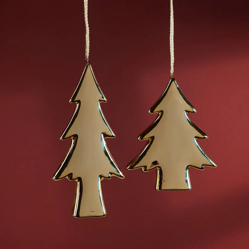 Gold Ceramic Tree Ornament