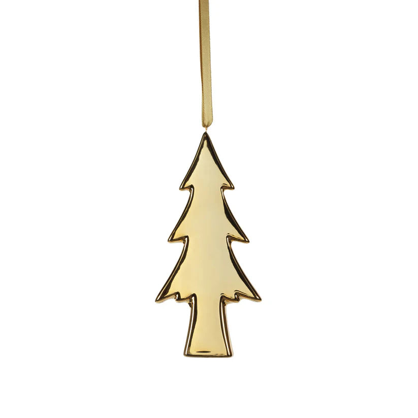 Gold Ceramic Tree Ornament