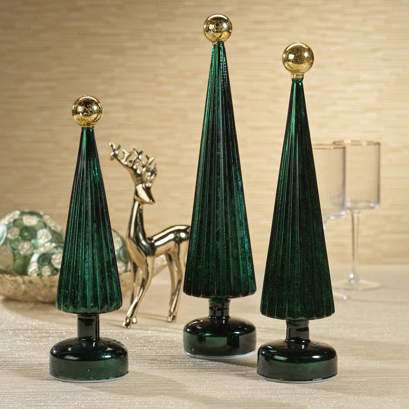 Green LED Glass Tree