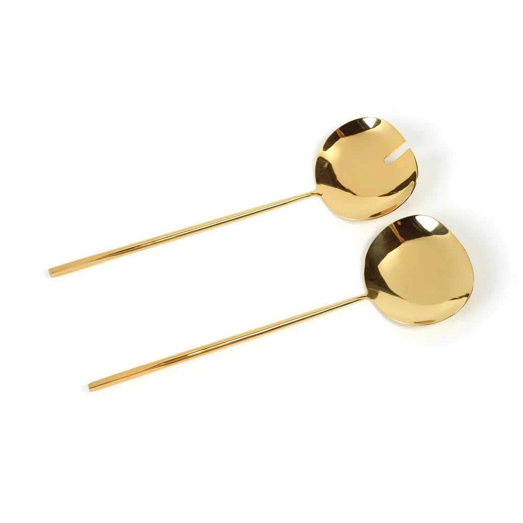 Dainty Polished Gold Servers