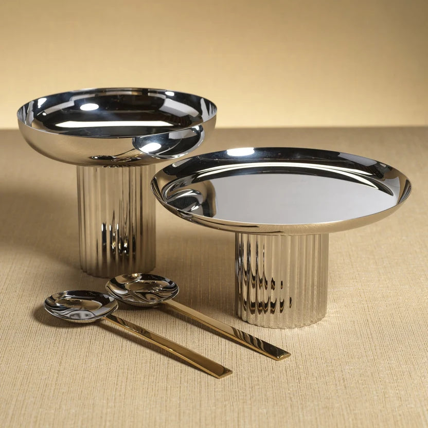 Polished Nickel Cake Stand