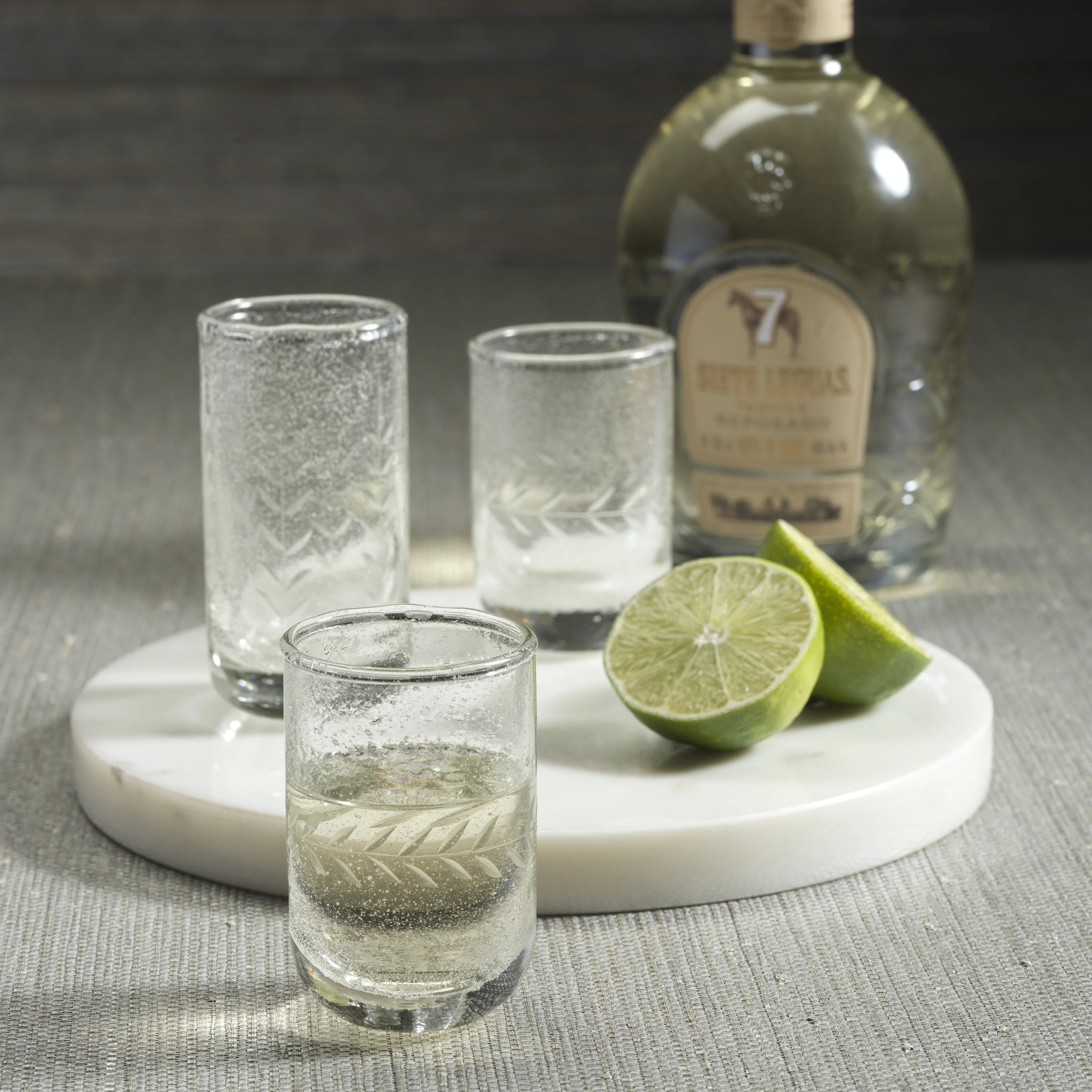 Etched Tequila Sipping Glass