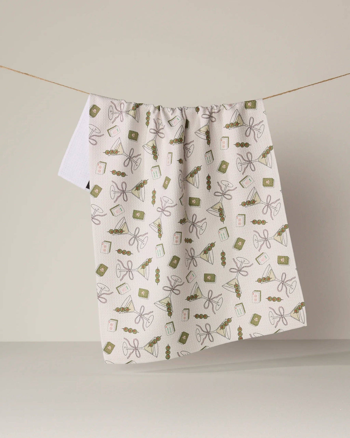 Geometry Martini Tiles Tea Towel