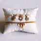 Gold Heart Bracelet + Pearl